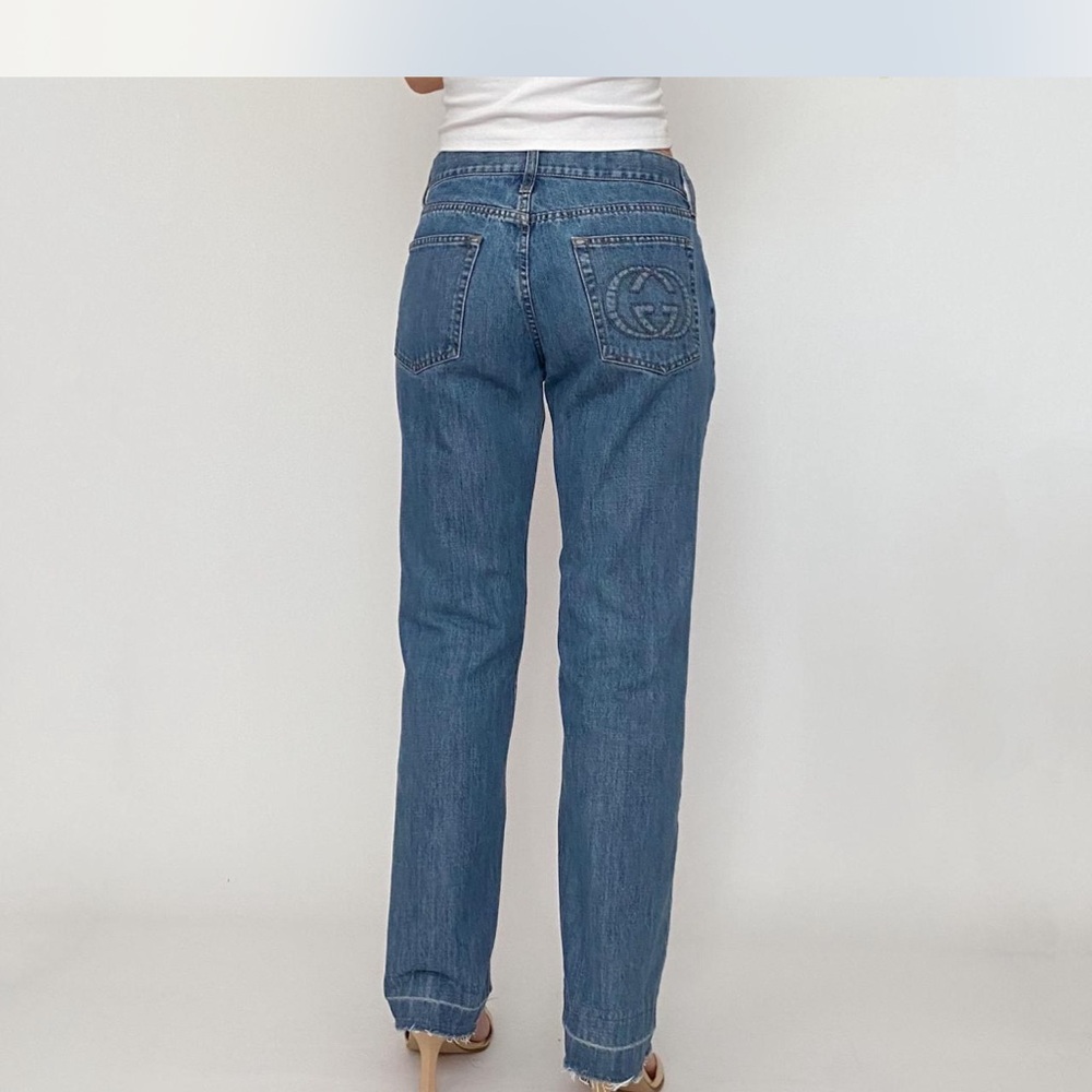 Gucci Denim Straight Leg Jeans for Women